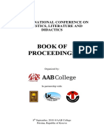 Book of Proceedings: 3Rd International Conference On Linguistics, Literature and Didactics