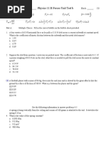 Forces Unit Test 11B B