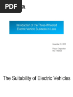 Introduction of The Three-Wheeled Electric Vehicle Business in Laos