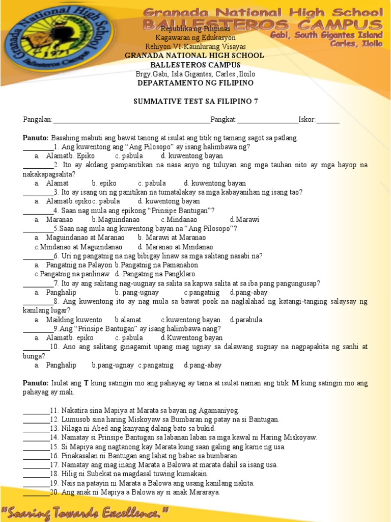SUMMATIVE | PDF