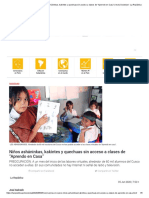 Niños Asháninkas, Kakintes y Quechuas Sin Acceso A Clases de "Aprendo en Casa" - LRSD - Sociedad - La República PDF