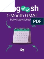 Magoosh 1 Month Gmat Study Schedule 2020 With Links PDF