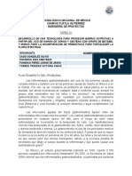 Desarrollo de Una Tecnología para Procesar Barras Nutritivas