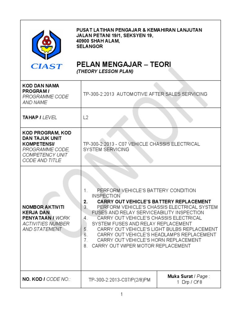 7b Pelan Mengajar Teori Contoh Pdf