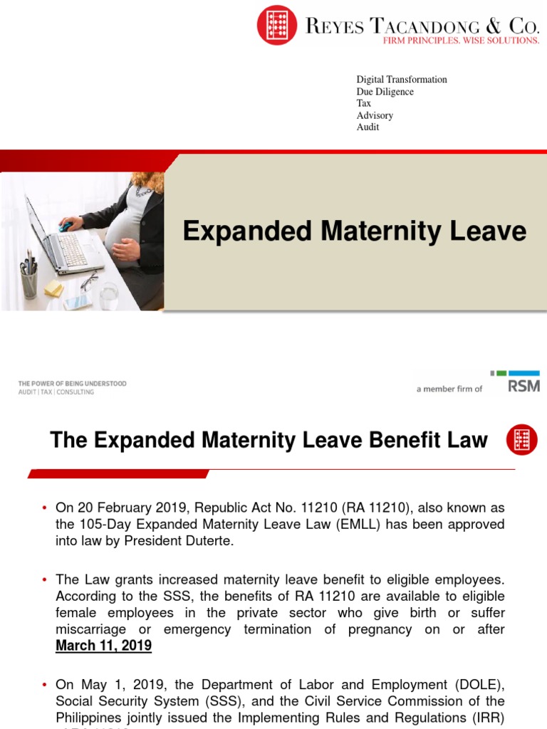 Maternity Leave Salary Differentials Presentation Download Free PDF
