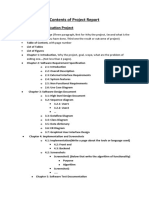 Contents of Project Report: Web/Desktop Application Project