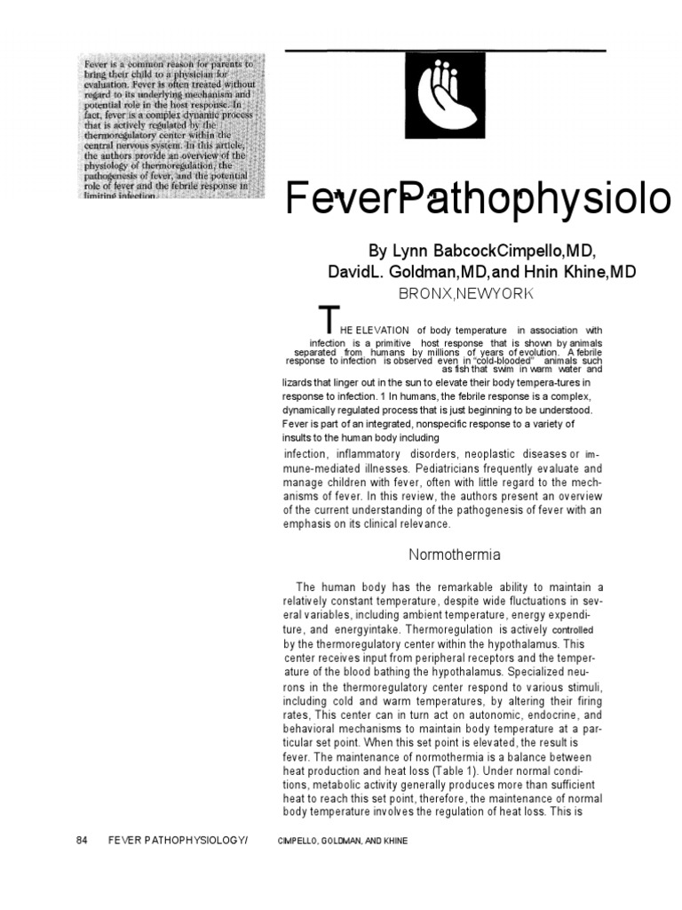 Understanding Fever Pathophysiology | PDF | Fever | Tumor Necrosis ...