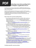 IBM Troubleshooting connection pooling (J2C) problems in WebSphere Application Server