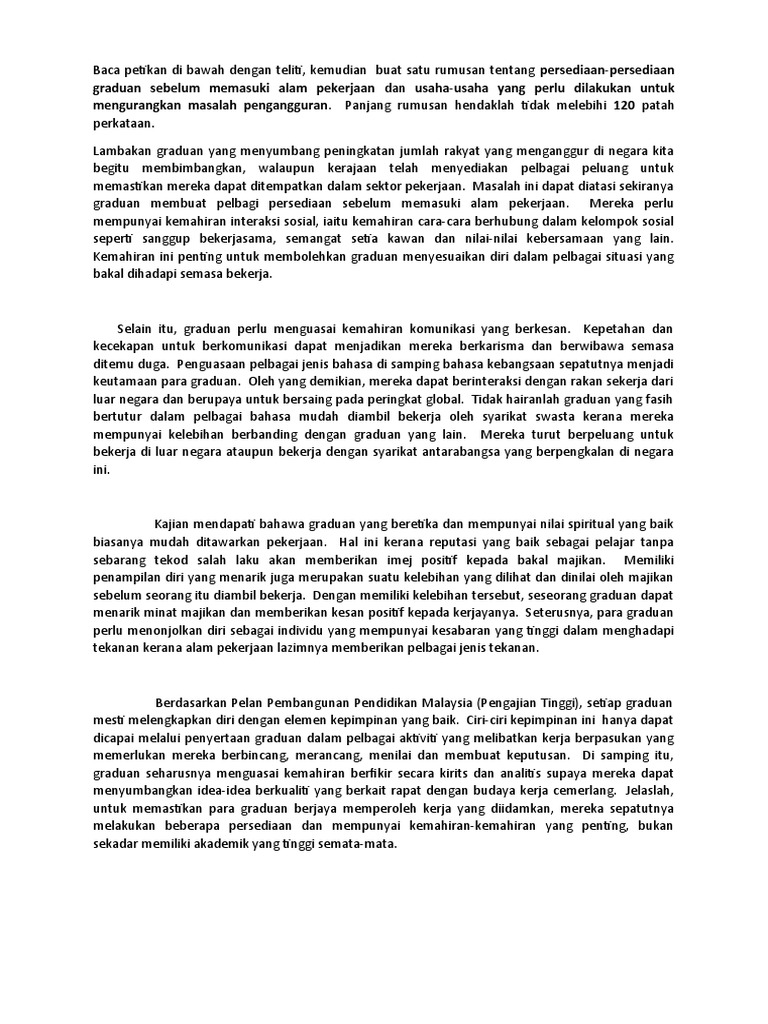 Rumusan Alam Pekerjaan Pdf