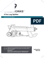 4-Ton Log Splitter: Instruction Manual