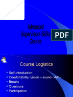 Advanced Supervisory Skills