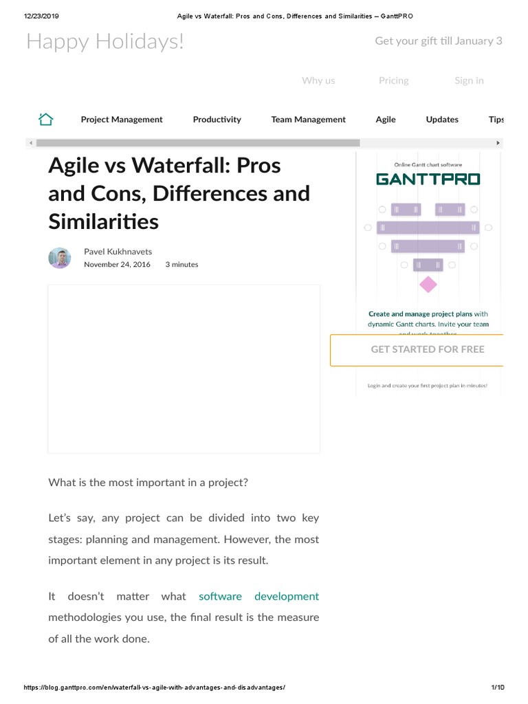 Agile Vs Waterfall Pros and Cons, Differences and Similarities