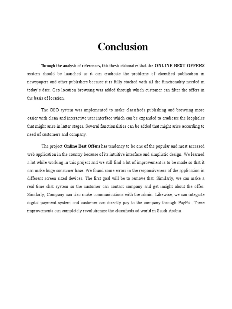 Conclusion: Through The Analysis of References, This Thesis Elaborates ...