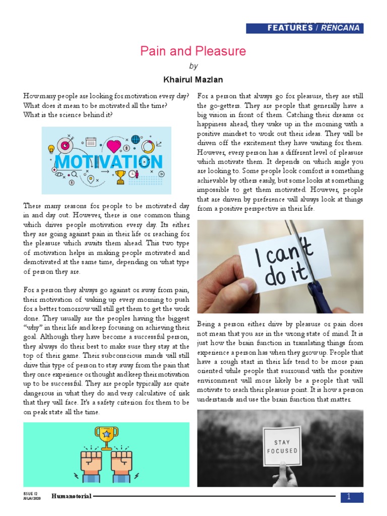 Pain and Pleasure | PDF | Motivation | Motivational