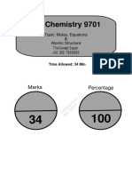 Chemistry Chapter 1 QP