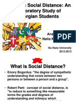 Religious Social Distance: An Exploratory Study of Georgian Students