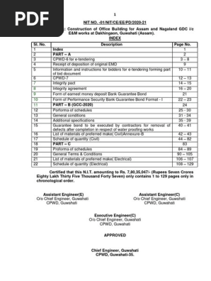 Ec 7 80 35 047 Construction Of Office Building For Assam And Nagaland Cpwd Pdf Banks Specification Technical Standard