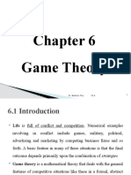 Game Theory: Dr. Wasihun Tiku CH 6 1