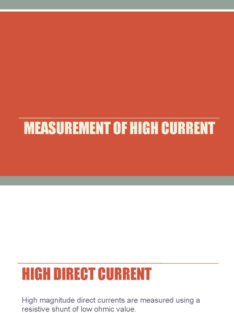Measurement of High Current | PDF
