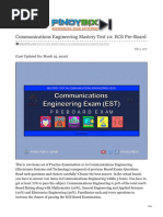 Communications Engineering Mastery Test 10 ECE Pre-Board