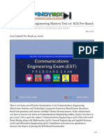 Communications Engineering Mastery Test 10 ECE Pre-Board