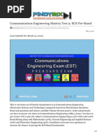 Communications Engineering Mastery Test 9 ECE Pre-Board