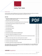 Checklist For Assessing Team Goals: Instructions