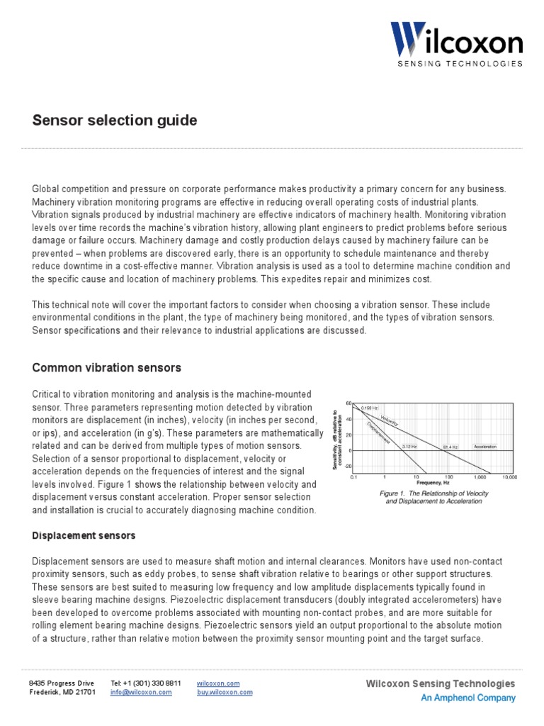 Sensor Selection Guide Common Vibration Sensors PDF