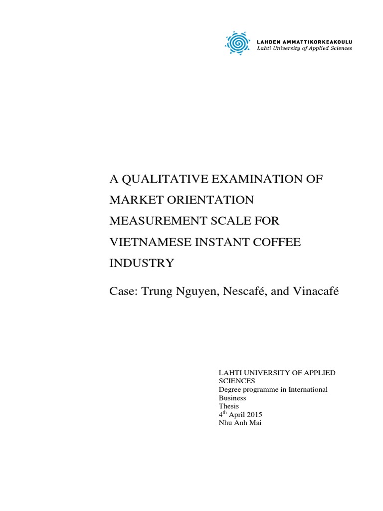 A Qualitative Examination of Market Orientation Measurement Scale For ...