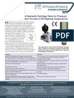 New PED-certified Hydraulic Cartridge Valve For Pressure Limiting Accumulator Circuits in Off-Highway Suspensions