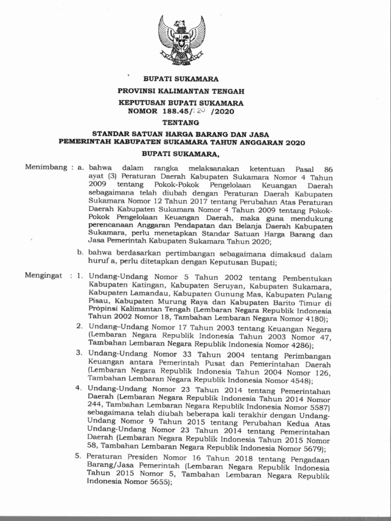 Standar Harga 2020 Pdf
