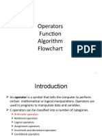 3 Operators, Function, Algorithm and Flowchart