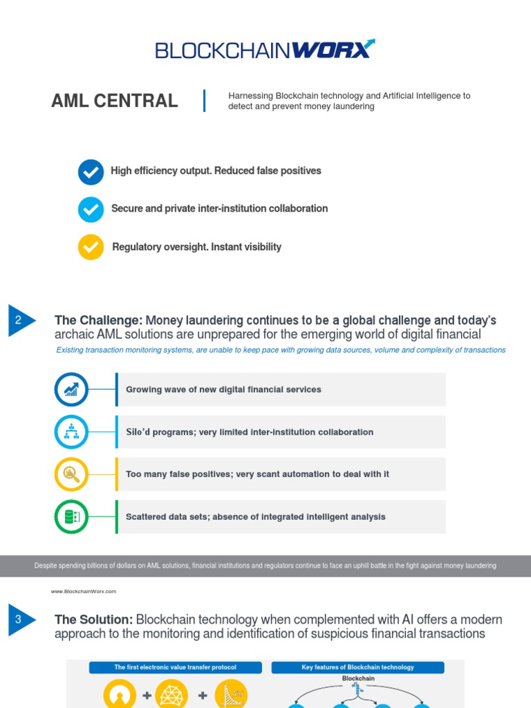 Blockchain & AI for AML Solutions | PDF | Money Laundering | Artificial ...