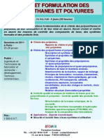 Formation Continue Chimie Et Formulation Des Polyurethanes Et Polyurees 2011