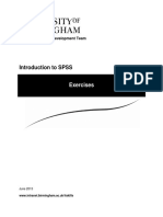 Introduction To SPSS: Exercises