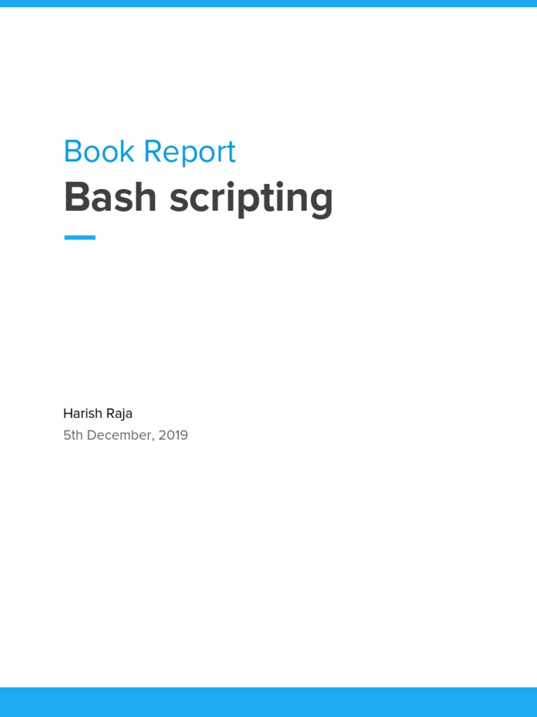 Book Report: Bash Scripting | PDF | Filename | Data Management