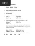 Basic Atomic Structure Worksheet ANSWERS