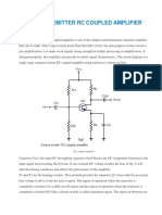 Common Emitter RC Coupled Amplifier PDF