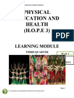 Physical Education and Health (H.O.P.E 3) : Learning Module