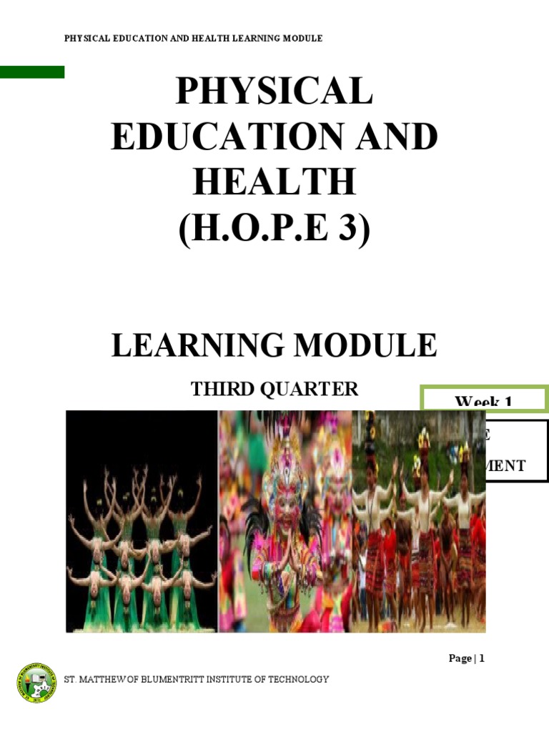 Physical Education and Health (H.O.P.E 3) : Learning Module | PDF ...