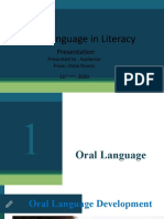 Oral Language in Literacy