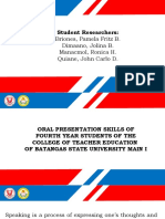 Student Researchers:: Briones, Pamela Fritz B. Dimaano, Jolina B. Manacmol, Ronica H. Quiane, John Carlo D