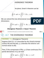 The Divergence Theorem Preliminaries: For Vector Fields in The Plane, Green's Theorem Can Be Written