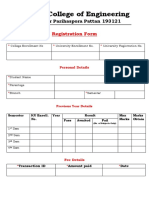 Semester Registration Form