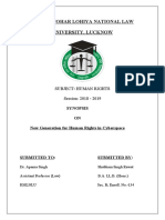 Dr. Ram Manohar Lohiya National Law University, Lucknow: Subject: Human Rights Session: 2018 - 2019