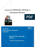 Research Methods: Writing A Literature Review