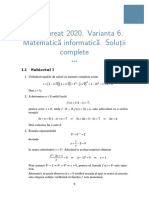 Rezolvar subiecte Bacalaureat 2020 - Matematică-informatică