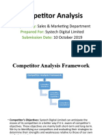 Competitor Analysis: Prepared By: Prepared For: Submission Date