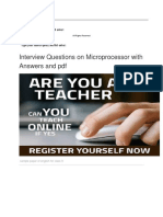 Interview Questions On Microprocessor With Answers and PDF: Type Your Search Query and Hit Enter