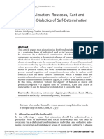 Noumenal Alienation Rousseau, Kant and Marx On The Dialectics of Self-Determination (2017)